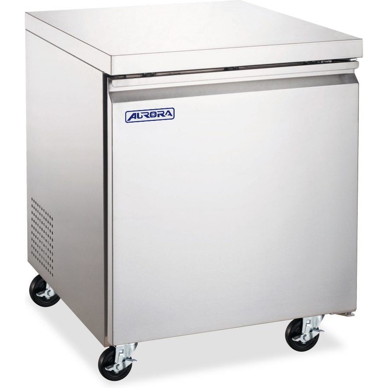 Aurora - 27 6.3 Cu.Ft. Stainless Steel Undercounter Refrigerator with Single Door - 59054
