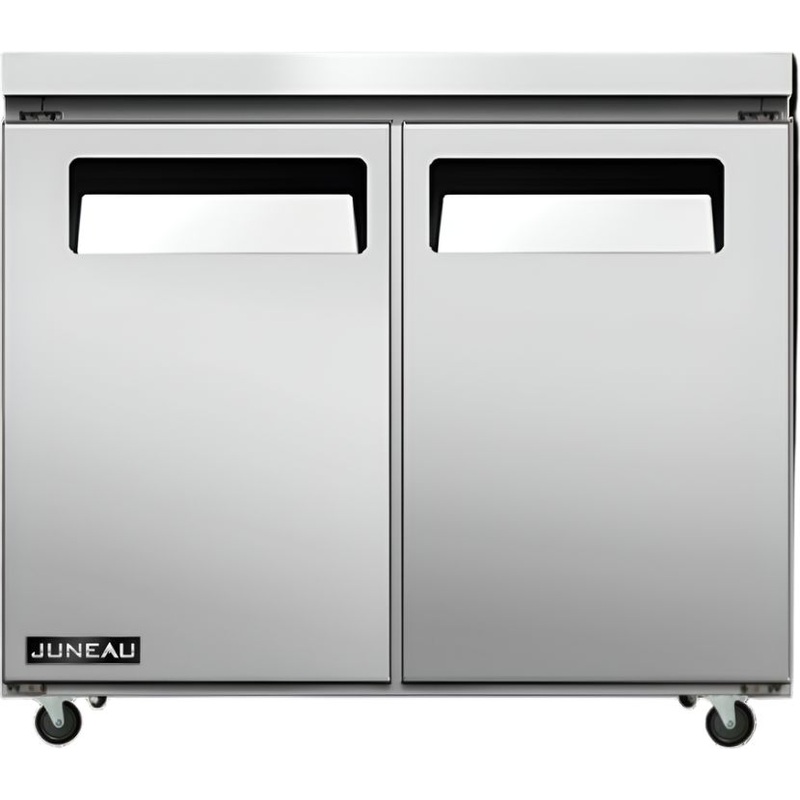 Juneau - 36" Stainless Steel  Undercounter Double Door Refrigerated Prep Table - 58012