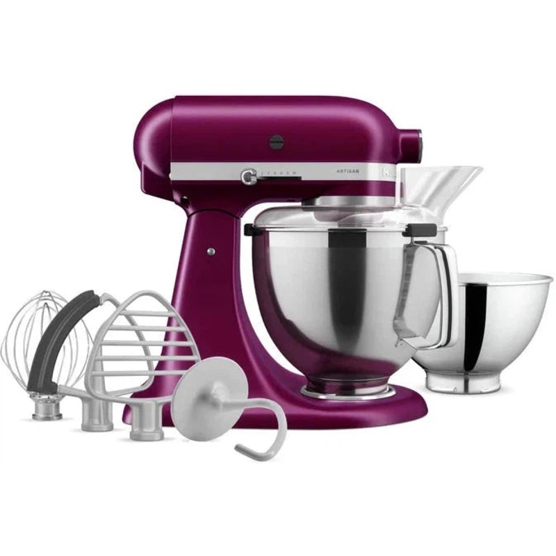 KitchenAid - 5 QT Beetroot Artisan Tilt-Head Stand Mixer with Premium Accessory Pack - KSM195PSBE