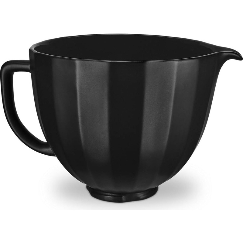 KitchenAid - 5 QT Black Shell Ceramic Bowl with Handle for Tilt Head Mixers - KSM2CB5PBS