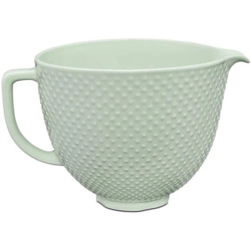 KitchenAid - 5 QT Dew Drop Ceramic Bowl with Handle for Tilt Head Mixers - KSM2CB5TDD