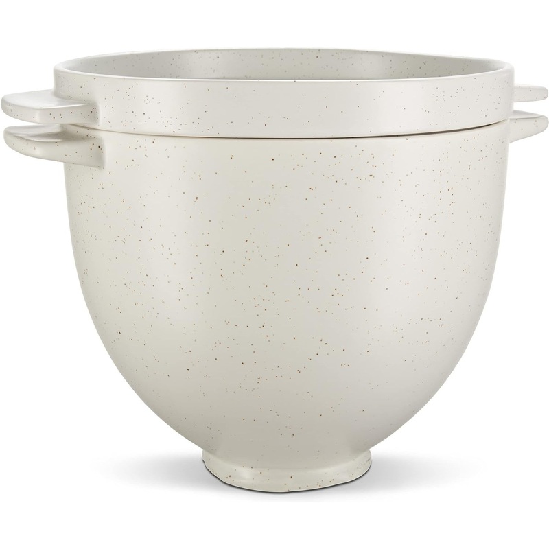 KitchenAid - 5 Qt Grey Speckle Bread Bowl with Baking Lid for Tilt-Head Mixer - KSM2CB5BGS