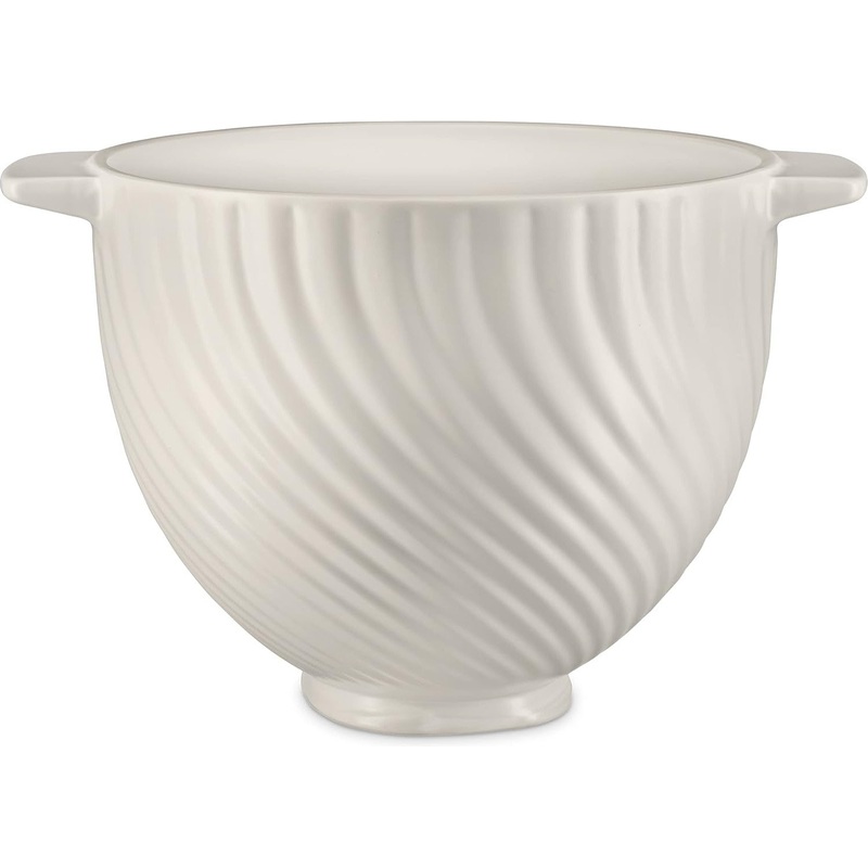 KitchenAid - 5 QT Meringue Ceramic Bowl with Handle for Tilt Head Mixers - KSM2CB5MR