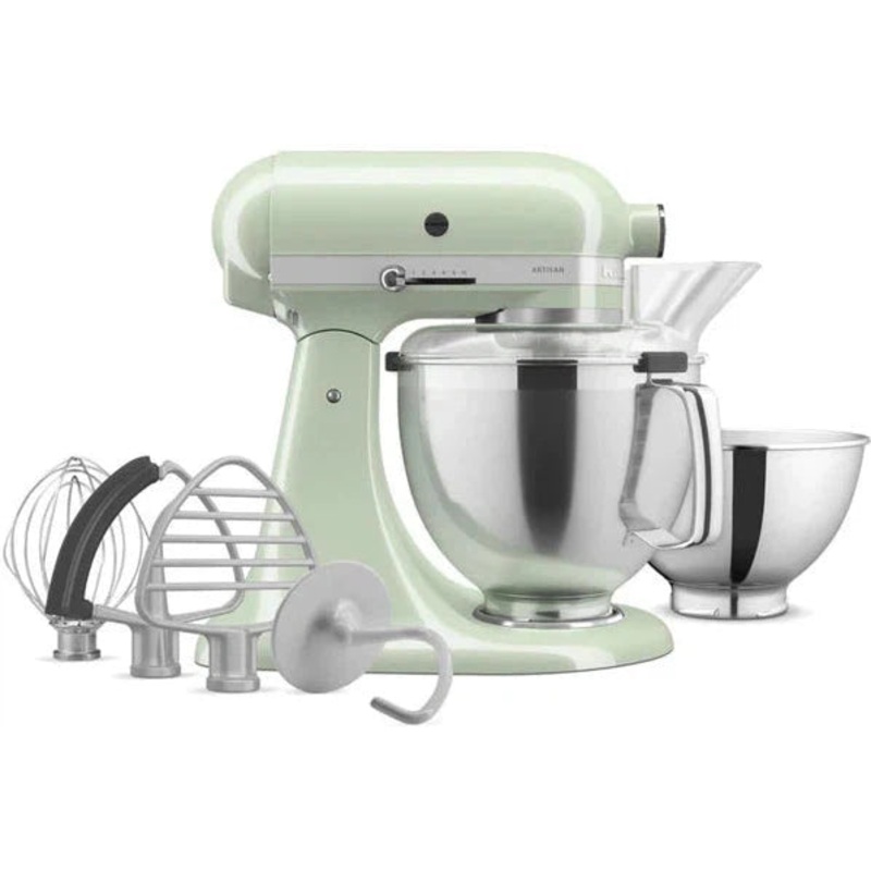 KitchenAid - 5 QT Pistachio Artisan Tilt-Head Stand Mixer with Premium Accessory Pack - KSM195PSPT