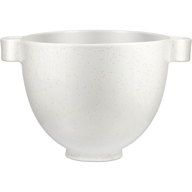 KitchenAid - 5 QT Speckled Stone Ceramic Bowl with Handle for Tilt Head Mixers - KSM2CB5PSS