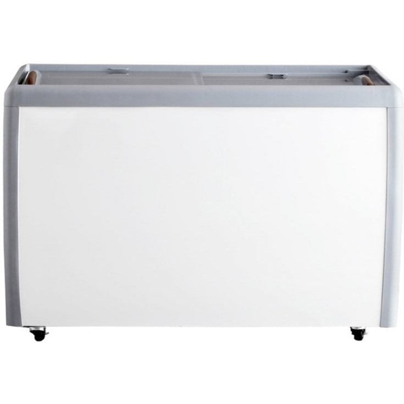 Omcan - 60  Ice Cream Display Chest Freezer with Flat Glass Top - 46495
