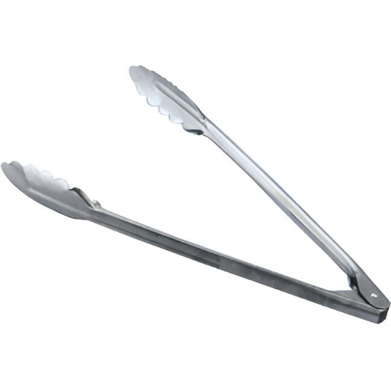 Omcan - 12" Heavy-Weight Stainless Steel Coiled Spring Utility Tong, Pack of 50 - 80791