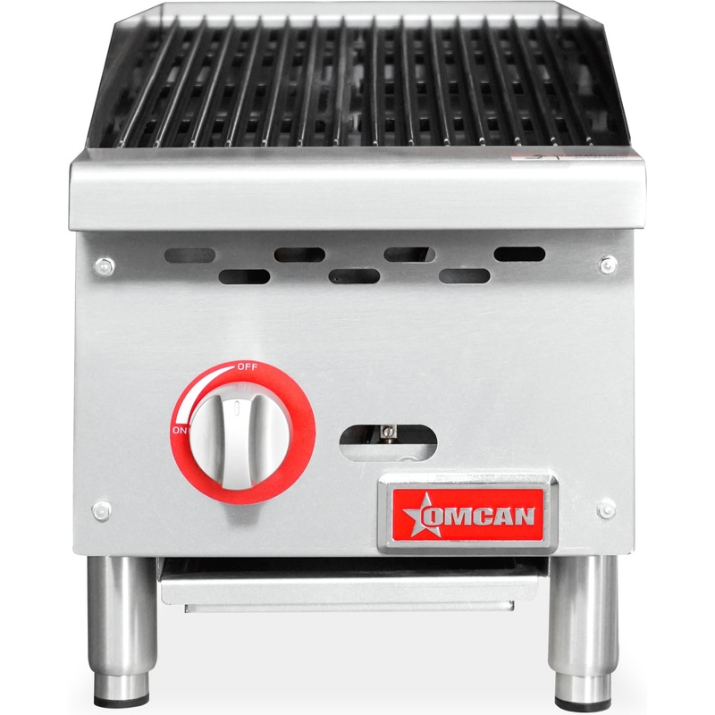 Omcan - 12 Radiant Gas Charbroiler with Natural Gas Burner with Propane Conversion Kit - 47376