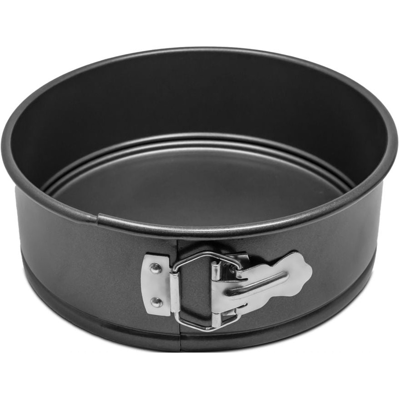 Omcan - 12 x 3 Aluminized Steel Non-Stick Springform Cake Pan, Pack of 4 - 81113