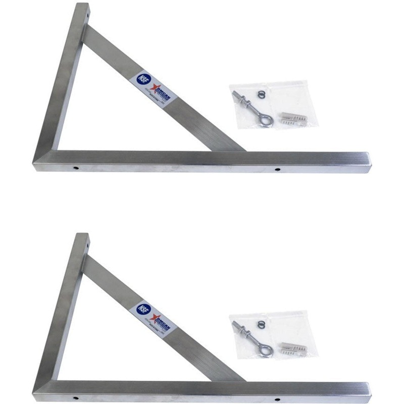 Omcan  - 15" Deep Wall Mount Stainless Steel Fish Scaler Holder, Pack of 2 - 80637