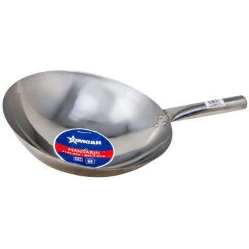 Omcan  - 14 Mandarin Wok Stainless Steel, Nailed Joint, Pack of 5 - 47543