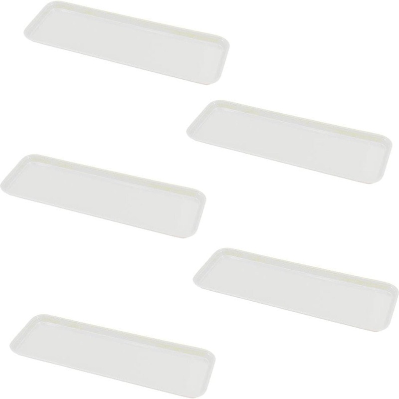 Omcan  - 26 x 9 x 3/4 White Fiberglass Market Tray, Pack of 5 - 85260