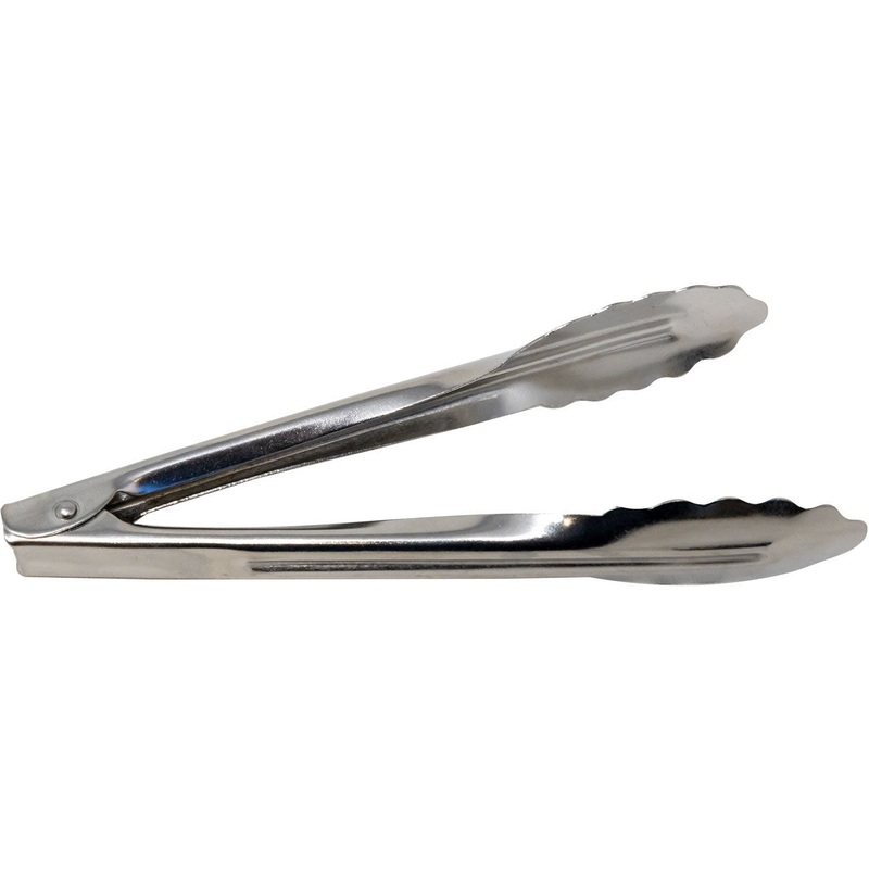 Omcan  - 7" Heavy Duty Stainless Steel Coiled Spring Utility Tong, Pack of 60 - 81067