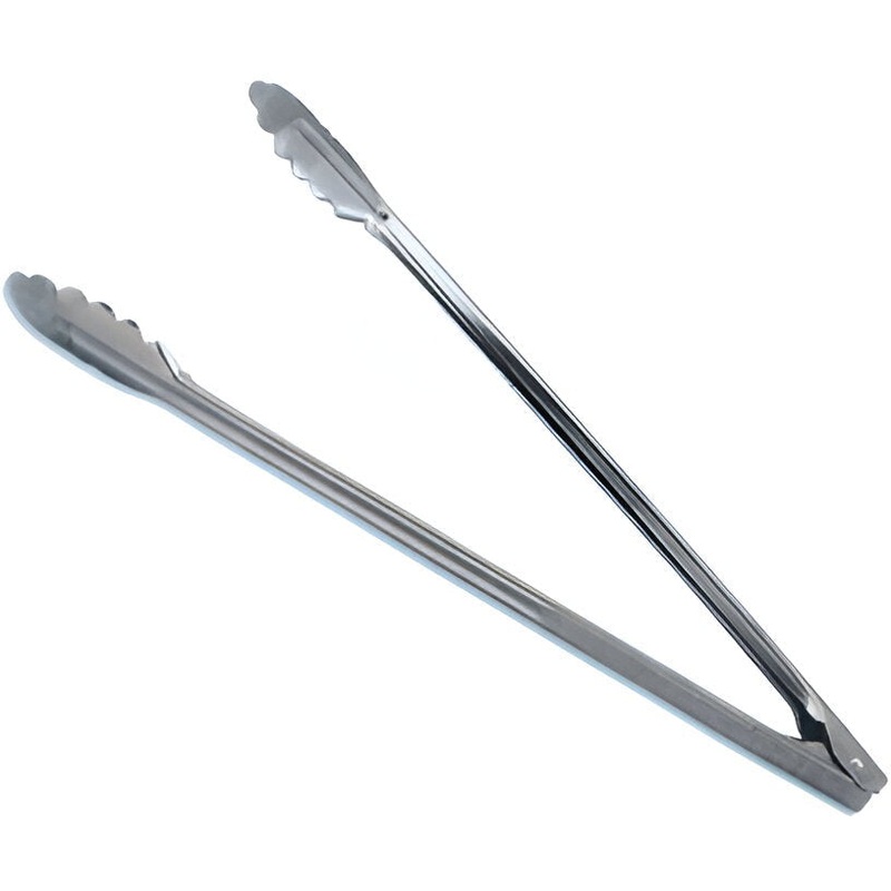 Omcan - 16" Heavy-Weight Stainless Steel Coiled Spring Utility Tong, Pack of 40 - 80792
