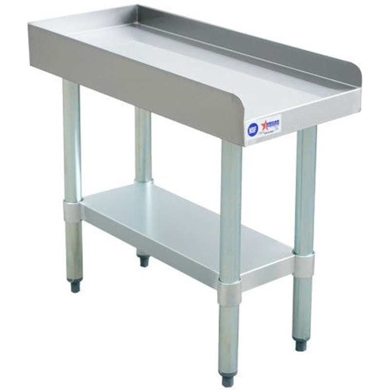 Omcan - 30 x 12 Stainless Steel Equipment Stand with Stainless Steel Undershelf and Legs - 47691