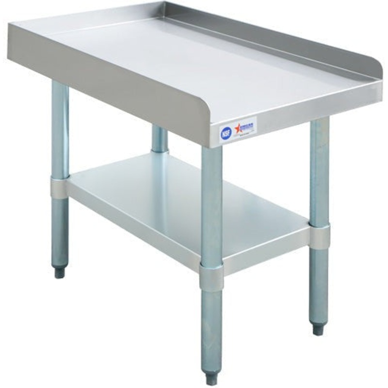 Omcan - 30 x 18 Stainless Steel Equipment Stand with Stainless Steel Undershelf and Legs - 47693