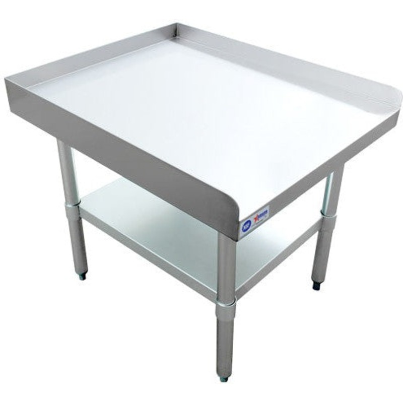 Omcan - 30 x 24 Stainless Steel Equipment Stand with Stainless Steel Undershelf and Legs - 47694