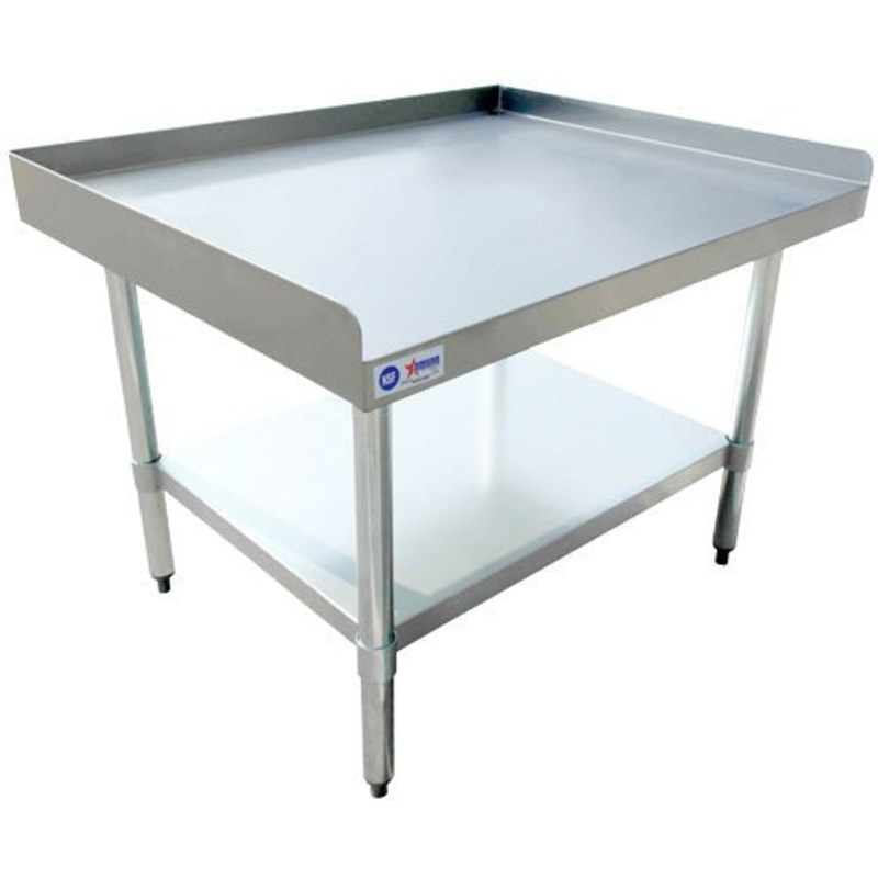 Omcan - 30 x 36 Stainless Steel Equipment Stand with Stainless Steel Undershelf and Legs - 47696
