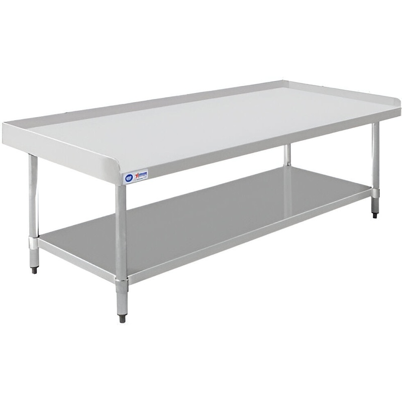 Omcan - 30 x 72 Stainless Steel Equipment Stand with Stainless Steel Undershelf and Legs - 47699