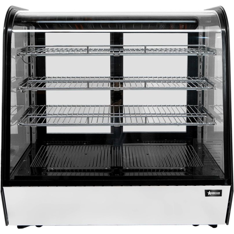 Omcan - 34 Countertop Curve Glass Refrigerated Display with 186 Liters Capacity - RC-CN-0186C