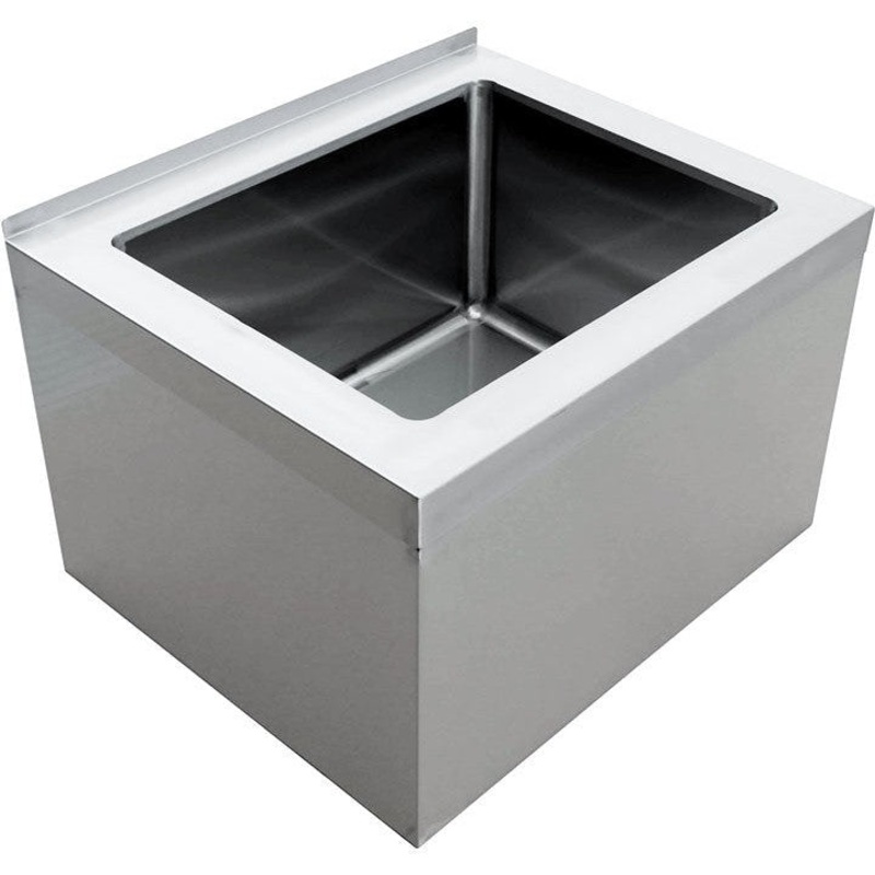 Omcan - 20 x 16 x 12 Stainless Steel Mop Sink with Drain Basket - 44606