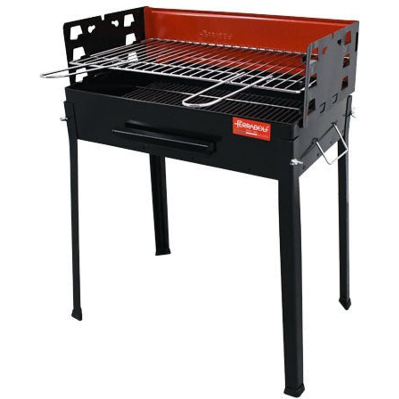 Omcan - 22.4" x 14.2" x 26.8" Painted Steel Charcoal BBQ Grill - 47309