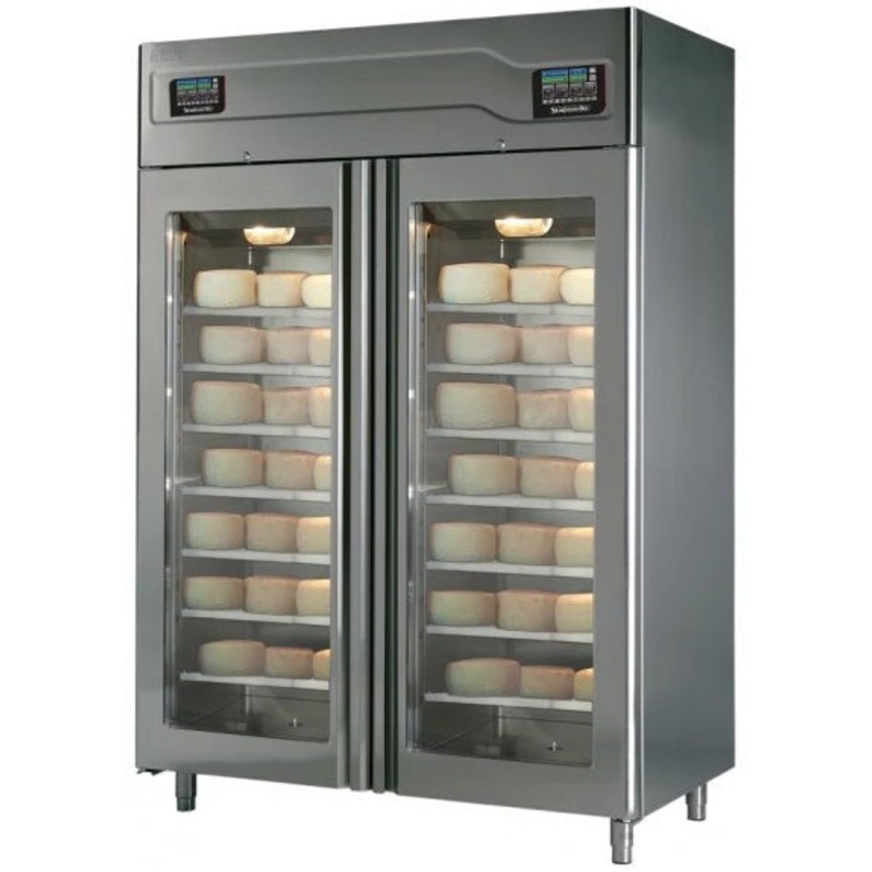 Omcan - 220lb + 220 lb Twin Affinacheese Stainless Steel Cheese Drying Cabinet - 45520
