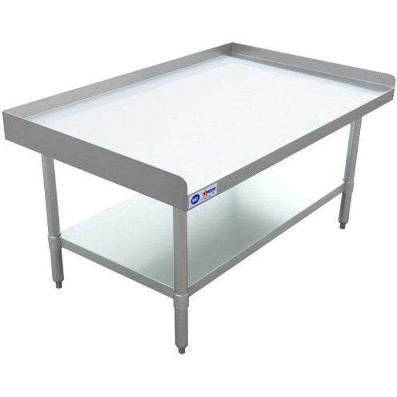 Omcan - 30 x 48 Stainless Steel Equipment Stand with Stainless Steel Undershelf and Legs - 47697