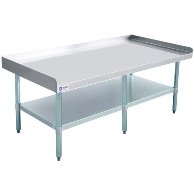 Omcan - 30 x 60 Stainless Steel Equipment Stand with Stainless Steel Undershelf and 6 Legs - 47991