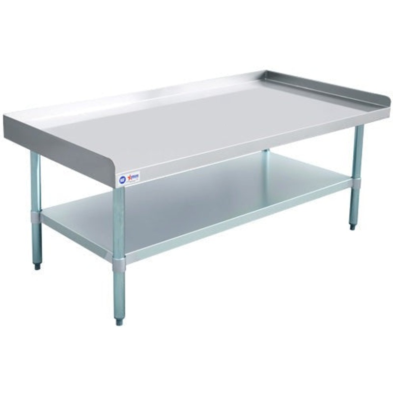 Omcan - 30 x 60 Stainless Steel Equipment Stand with Stainless Steel Undershelf and Legs - 47698