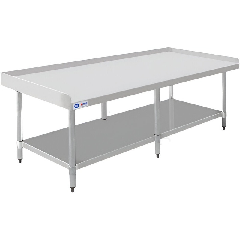 Omcan - 30 x 72 Stainless Steel Equipment Stand with Stainless Steel Undershelf and 6 Legs - 47992