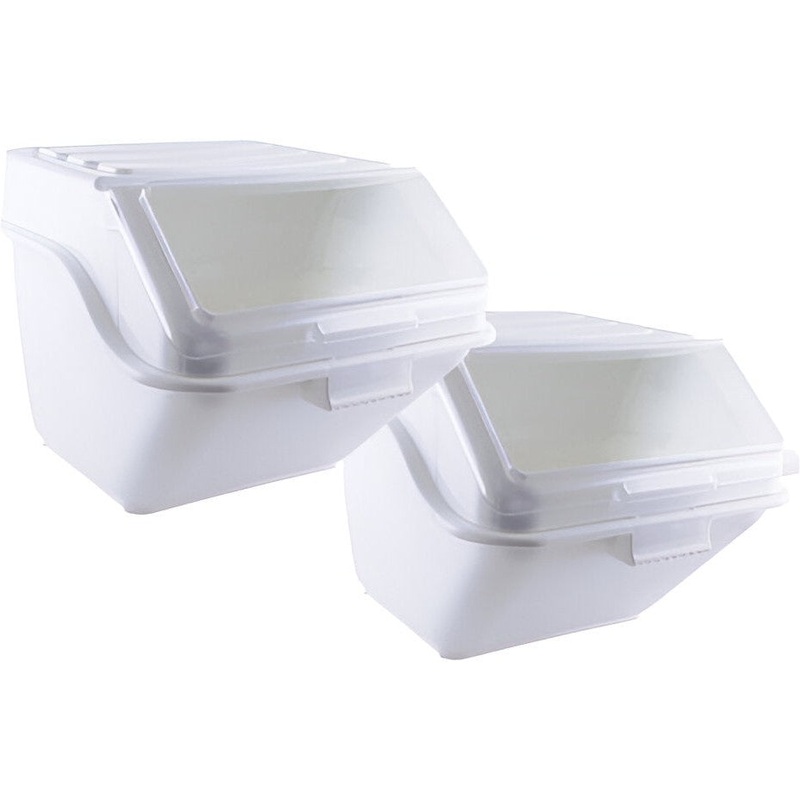 Omcan - 48 L (12.6 Gallon) Shelf Ingredient Bin with Scoop, 2 PCs/Pack, Pack of 4 - 80989