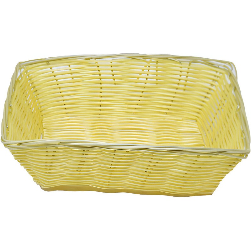 Omcan - 9.5 x 6.25 x 2.75 Rectangular Natural Woven Basket, Pack of 50 - 47198