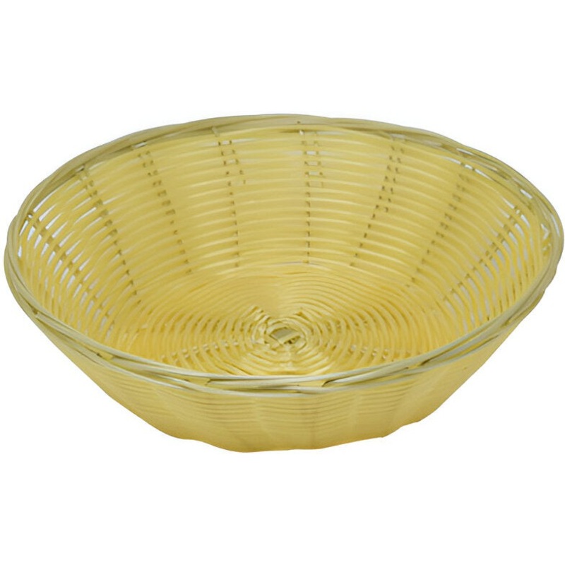 Omcan - 9 x 2.75 Round Natural Woven Basket, Pack of 50 - 47195