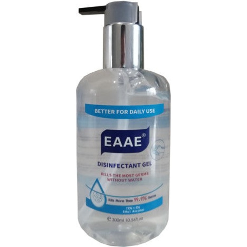 Omcan - Hand Sanitizer with 75% Alcohol 300 ml Clear Bottle with Pump, Pack of 15 - 46668