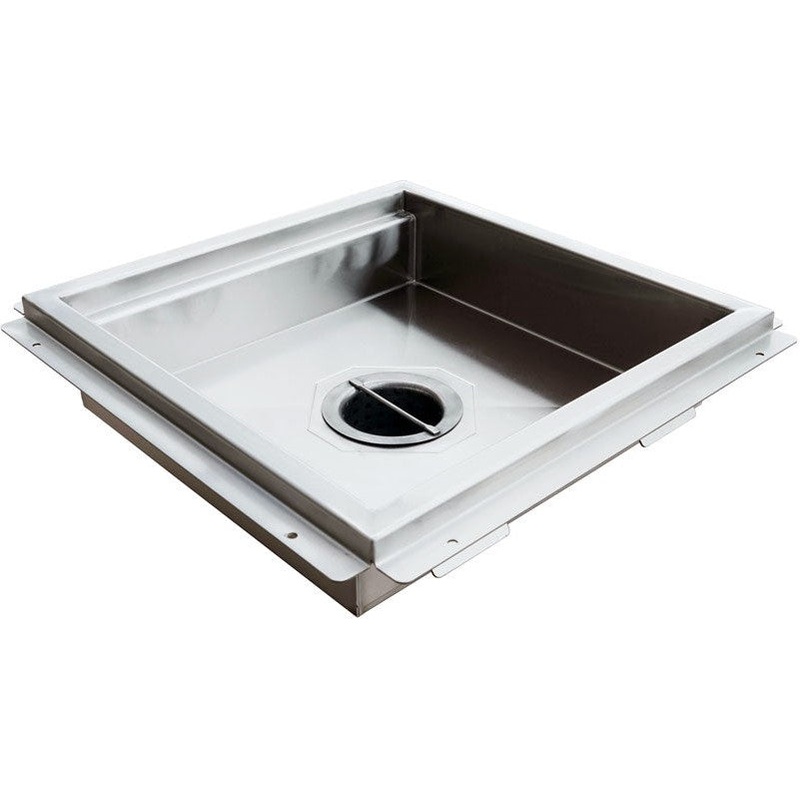 Omcan - 18 x 18 Floor Drain with Stainless Steel Grating Bar - 44612