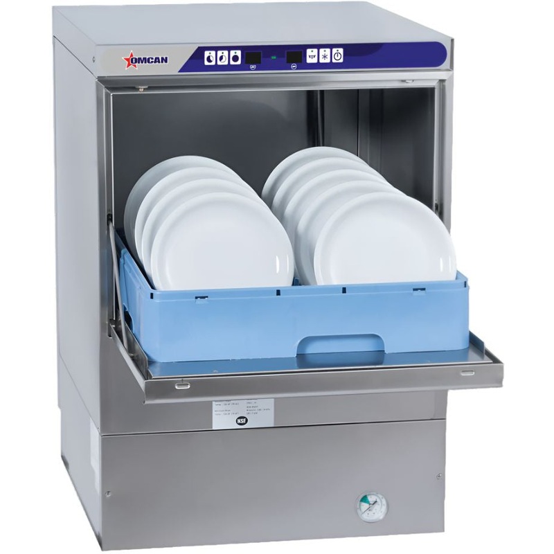 Omcan - 20" x 20" Under Counter High Temperature Dishwasher with Digital Control - 46798