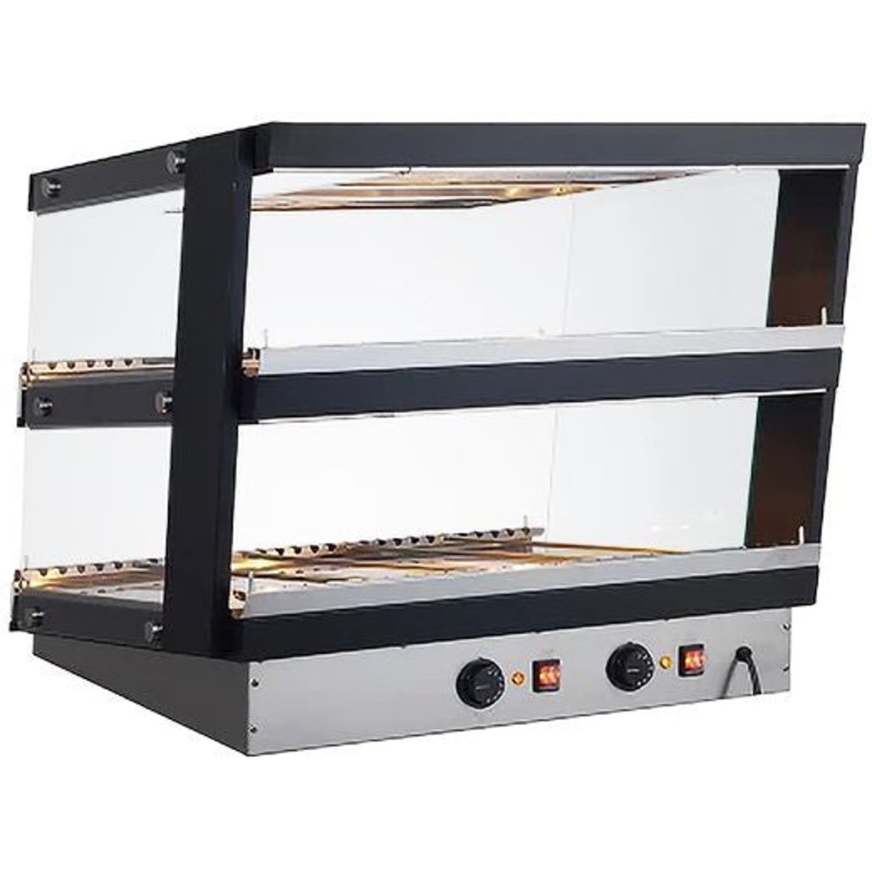 Omcan - 24 Heated Pass-Through Station with 2.29 Cu.Ft. Display Warmer - 47510