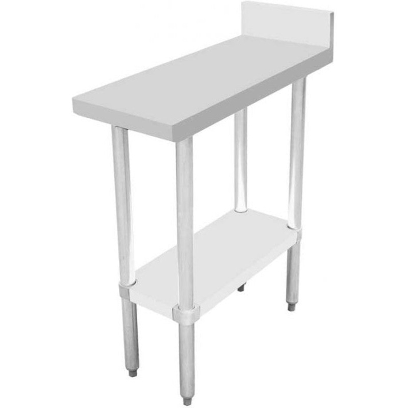 Omcan - 30" x 12" Stainless Steel Equipment Filler Table with 4" Backsplash - 46513