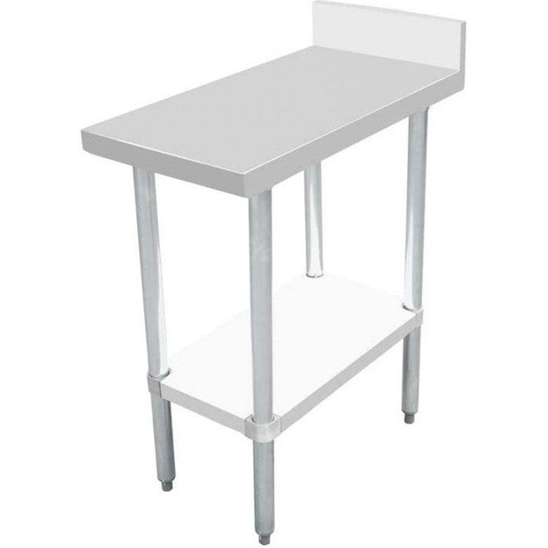Omcan - 30" x 15" Stainless Steel Equipment Filler Table with 4" Backsplash - 46514