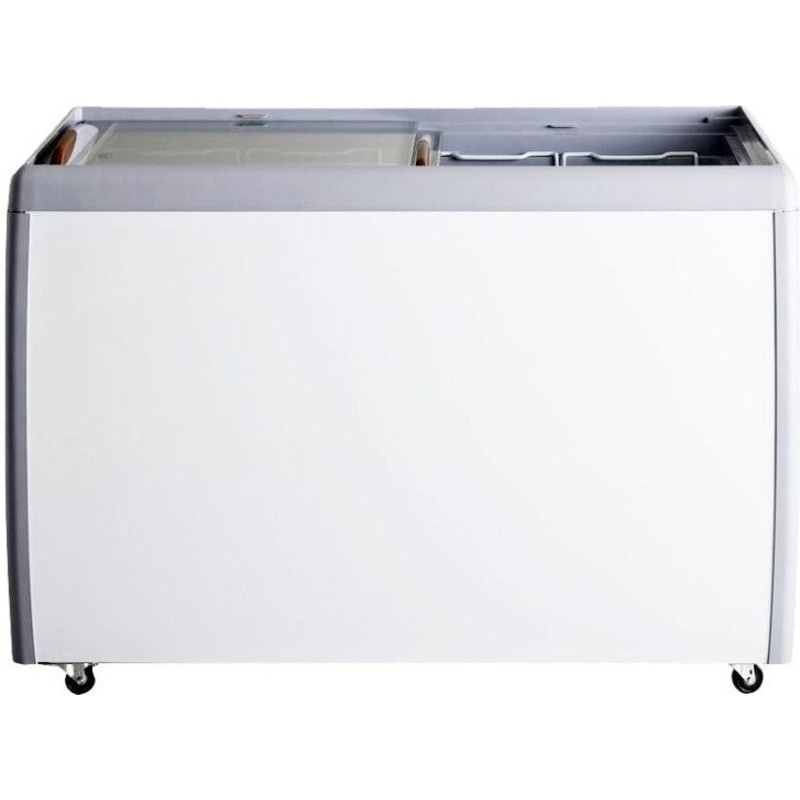 Omcan - 54 Ice Cream Display Chest Freezer with Flat Glass Top - 46494