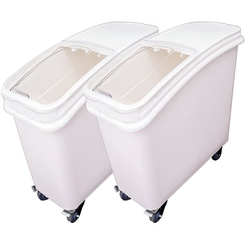 Omcan - 79.5 L Ingredient Bin with Sliding Lid and Scoop (Pack of 2) - 80985
