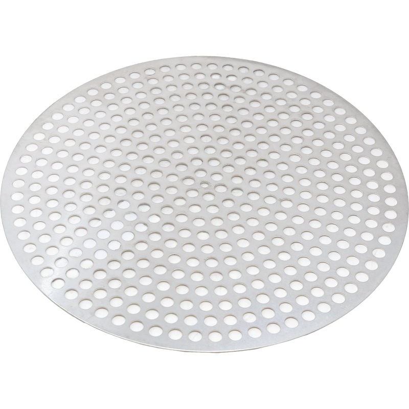 Omcan - 8" Disk Aluminum Perforated Pizza Pan, Pack of 20 - 46741