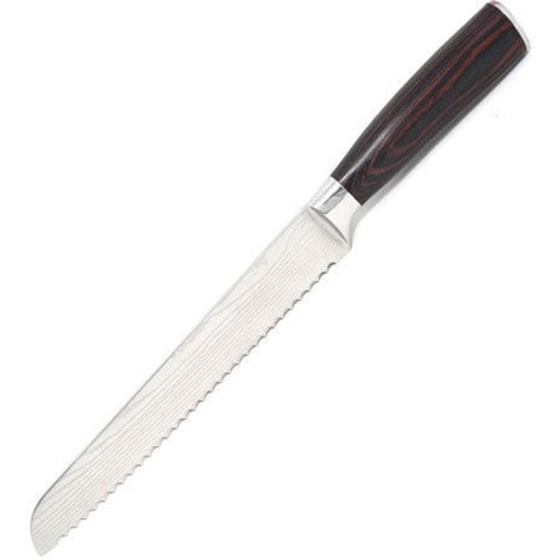 Omcan - Gyuto Damascus Style 8 Slicer Forged Knife with Gift Box, Pack of 5 - 47910