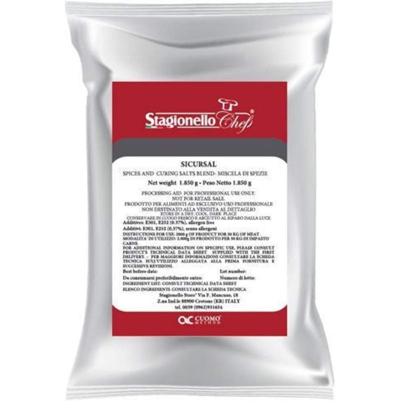 Stagionello - 1.85 Kg/Bag Curing Salts and Spice Blends for Cured Salami Rapid Fermentation , Pack of 5 - 47008