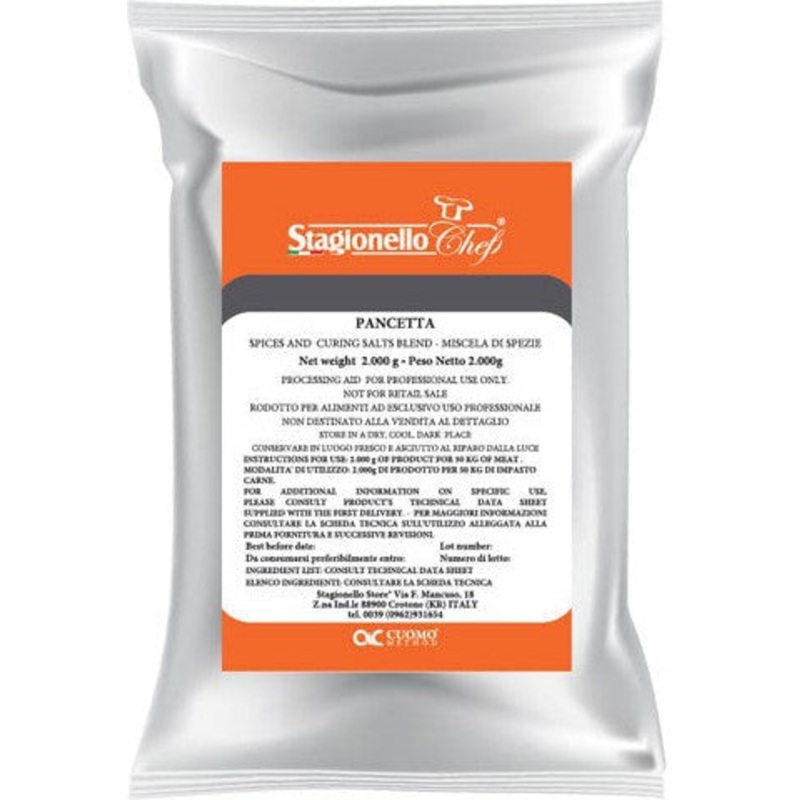 Stagionello - 2 Kg/Bag Curing Salts and Spice Blends for Long Fermentation Salami Pancetta, Pack of 6 - 47001