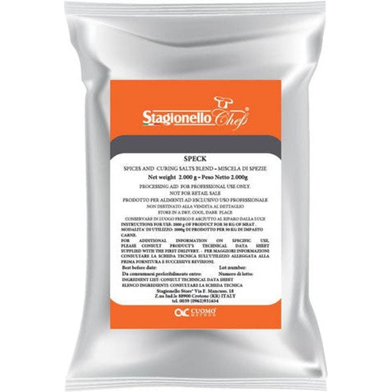 Stagionello - 2 Kg/Bag Curing Salts and Spice Blends for Long Fermentation Salami Speck, Pack of 5 - 47000