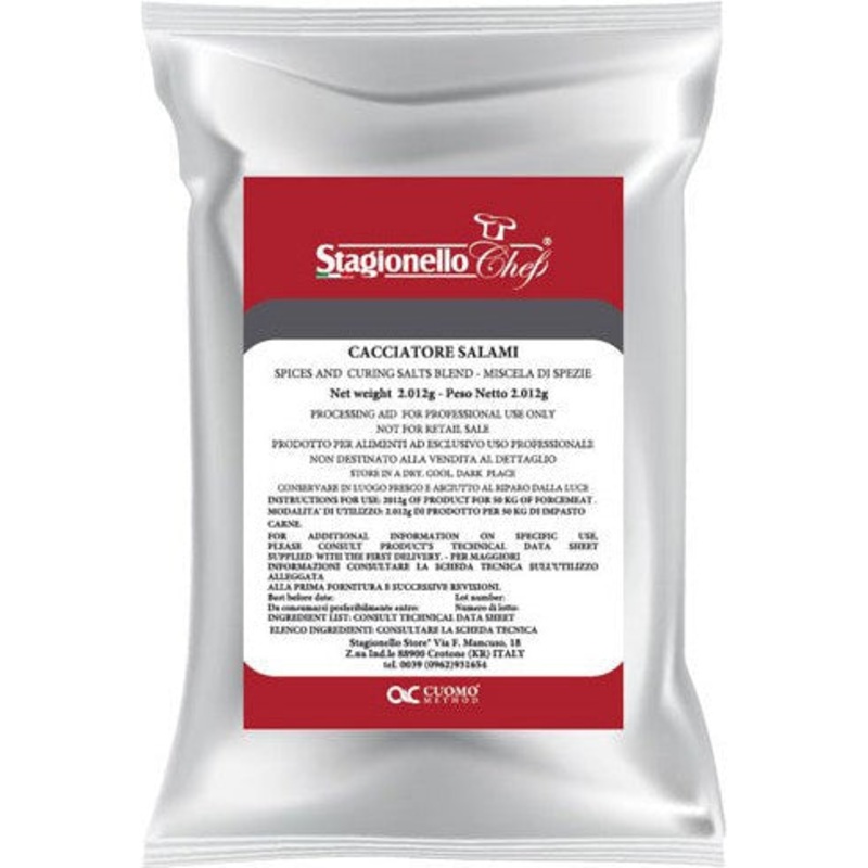 Stagionello - 2 Kg/Bag Curing Salts and Spice Blends for Rapid Fermentation Salami Cacciatore, Pack of 2 - 47005
