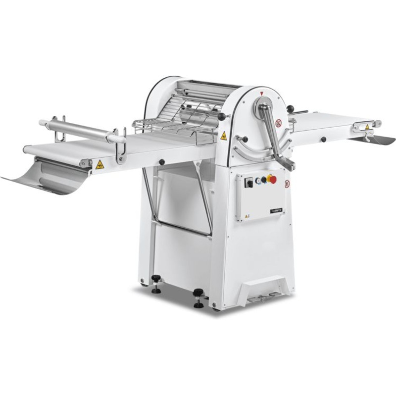 Trento - 11 Lb Stainless Steel Dough Sheeter Floor Model with 28 Table - 49116