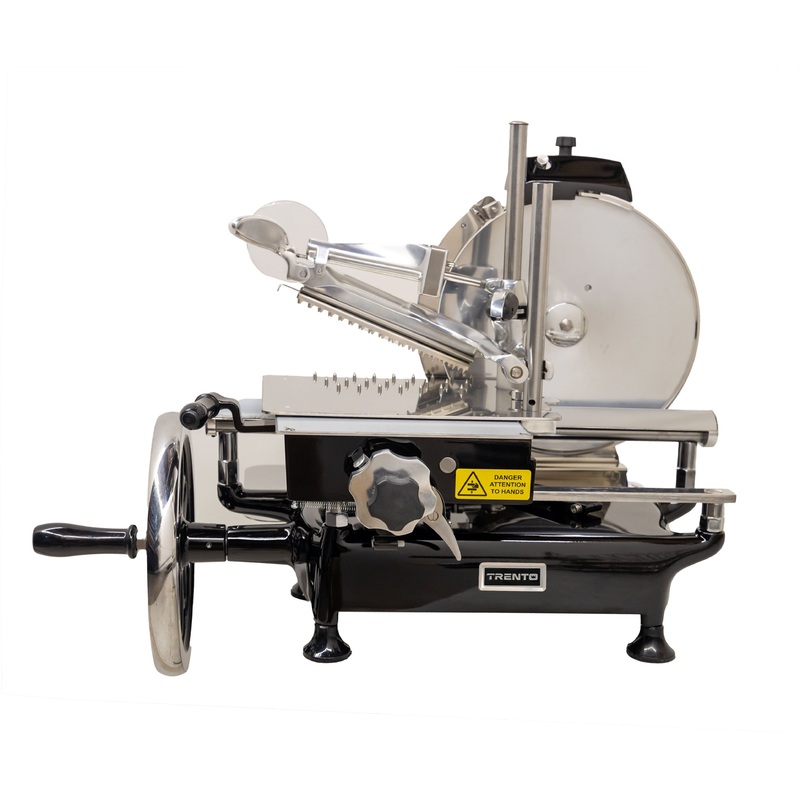 Trento - 12 Black Blade Volano Manual Luxury Slicer With Daisy Flower Flywheel - 46089